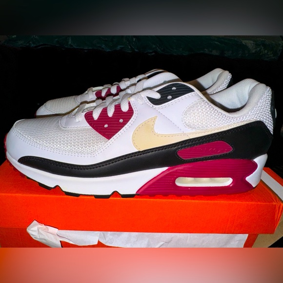 White and new maroon black air max 90 brand new - Picture 4 of 6